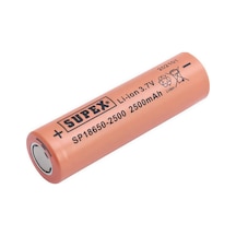 Supex Sp18650-2500 3.7v 2500mah Li-ion Düz Kafa Pil