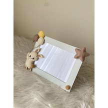 Tavşanlı Çocuk Odası Çerçeve Krem Kahve