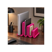 Cora Dekoratif Çoklu Laptop / Dergi / Tablet Standı - Metalik Fuşya