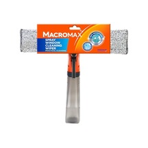 Macro Max Spreyli Cam Silme Aparatı, 3'ü 1 Arada Çekpaslı Ve Mikrofiberli Camsil, İz Bırakmaz Açık Gri