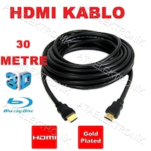 Hdmi To Hdmi Kablo 30 Metre Altın Başlık 24K Gold