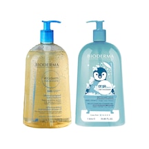 Bioderma Abcderm Foaming Cleanser 1 lt+Bioderma Atoderm Huile De Douche Shower Oil 1000 ml