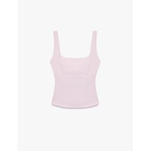 Koton Slim Fit Arkası Fiyonklu U Yaka Kolsuz Bluz Pembe 5sal30271ık Gül