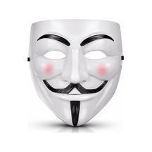 V Mask Premium Vendetta Beyaz Maske Guy Fawkes Stil "
