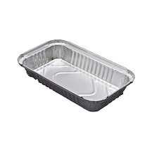 Şeylişeyler - Alüminyum Dikdörtgen Sütlaç Ve Yemek Kabı 750 Gr + Kapaklı Set - 20x12 Cm 787/l 100 Adet