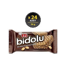 Eti Bidolu Fındık Kremalı Yer Fıstığı Parçacıklı Gofret 24 x 36 G