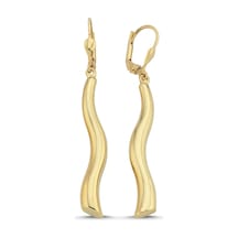 14 Ayar Curled Altın Küpe Sarı 83225063