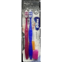 Difaş Premium Action Kapaklı Diş Fırçası Medium 1+1