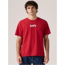 Levi's Erkek Bisiklet Yaka Kısa Kollu Kırmızı T-shirt - A20820363