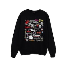 Heavy Metal Baskılı Çocuk Sweatshirt Siyah