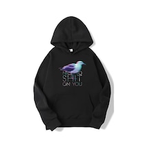 Brz Collection Unisex Oversize Seagull Nice To Sht Sweatshirt Hoodie-siyah Siyah