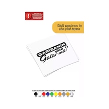 Garibanın Yüzü Gülür Mü - Araç, Oto, Laptop, Duvar Uyumlu Sticker 50 25 Cm