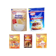 Dr. Oetker Kurabiye Malzeme Paketi -1 Buğday Nişastası + Pudra Şekeri + Vanilya + Kakao + Kabartma Tozu