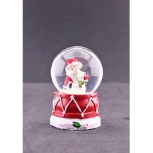 Kardan Adam Ve Noel Baba Mini Işıklı Yılbaşı Kar Küresi 6.5 Cm