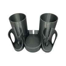 3dprototürk Şarjlı Diş Fırçası Tutucu Stand Gümüş Gri Renk Gri