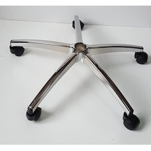 Kamusalmarket Oyuncu Koltuğu Krom Yıldız Ayak Çap 70 Cm Tekerlekli 150 Kg