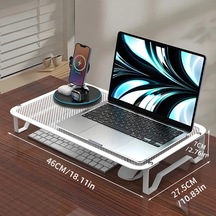 Willowhaven 1 Adet Beyaz Ayarlanabilir Laptop Soğutucu Standı - Yükseklik Ayarlı Masaüstü Düzenleyici