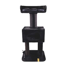 M-pets Panther Premium Hotel Tırmalama Tahtalı Kedi Ağacı Siyah 60x50x130 Cm 244-54017.01