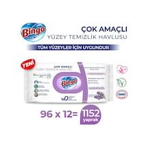 Bingo Pratik Arap Sabunu Katkılı Lavanta Yüzey Temizlik Havlusu 12 x 96'lı