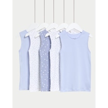 Marks & Spencer 5'li Çocuk Atlet Seti T71001286v Mor