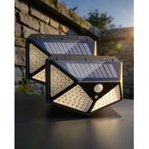 Güneş Enerjili Hareket Sensörlü 100 Led Bahçe Işıkları Uuczyx100lamba3