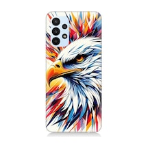 Samsung Galaxy A33 Uyumlu Renkli Kartal Sıçrayışı Desenli Silikon Kılıf Çok Renkli