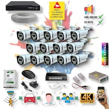 14 Kameralı Ip Set Yapay Zeka Özellikli Gece Renkli Sesli Ip 4386