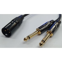Xlr Kablo - - 3 Pin Xlr Erkek - 2X 6.3 Mono Erkek - 7 Me