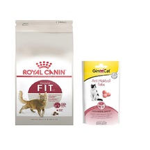 Royal Canin FHN Fit 32 Yetişkin Kedi Maması 2 KG + Gimcat Anti-HairBall Tabs Kedi Ödülü 40 G