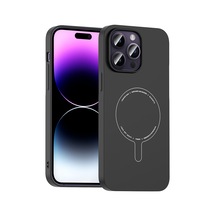 iPhone Uyumlu 14 Pro Max Kılıf M-safe Şarj Özellikli Kamera Korumalı Klfs Elio Sert Pc Kapak - Siyah
