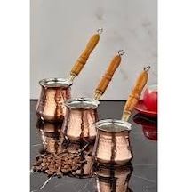 Cooker 3 Lü Tombik Bakır Cezve Seti