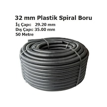 32`lik Spiral Boru Siyah