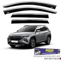 Replax Hyundai Tucson 2021 Sonrası Kromlu Cam Rüzgarlığı 4lü