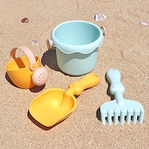 Bba Plaj Oyuncağı Bebek Plaj Kazma Kum Kazma Aracı Macaron Plaj 4 Parçalı Set, Saklama Çantasıyla Birlikte Gelir