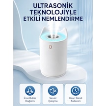 Hava Nemlendirici Ultrasonik Aroma Difüzör 7 Renk Led Işıklı Gece Lambası Çok Renkli