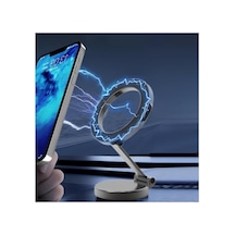 Manyetik Araç İçi Telefon Tutucu - 360 Dönebilir, Ayarlanabilir Kol, Güçlü Mıknatıs