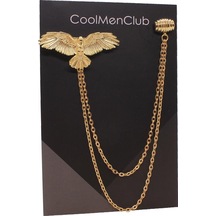 Coolmenclub Kartal Figürlü Ceket Yaka İğnesi Gri
