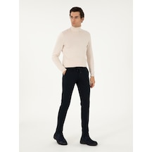 Cacharel Lacivert Slim Fit Kanvas Pantolon