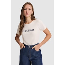U.S. Polo Assn. U.s. Polo Assn. Kadın Krem Tişört 50323462-vr071