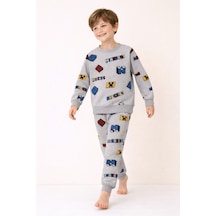 Free Beka Karakter Desenli Erkek Çocuk Uzun Kollu Pamuklu Alt Üst Pijama Takımı Çok Renkli
