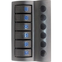 Bfy Marin Otomatik Sigortalı Switch Panel, 6 Anahtar, Mavi