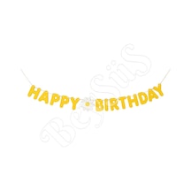 Papatya Temalı Happy Birthday Banner Tüm Yaşlar