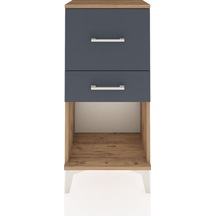 Arges Komodin 2 Çekmeceli 44x30x96 Çam-antrasit Atlas Çam
