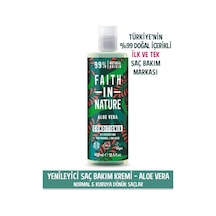 Faith in Nature %99 Doğal Yenileyici Aloe Vera Normal & Kuruya Dönük Saçlar İçin Saç Bakım Kremi 400 ML