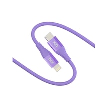 Bix ﻿BXSC1CL 60W Type-C To 1.2 M Lightning Silikon Şarj ve Data Kablosu Lavanta