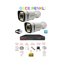Snrelk Hama 3.6mm Lens Full Hd Gece Renkli 500gb Hdd Dış Mekan Güvenlik Kamerası Set