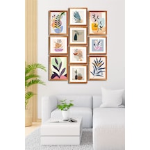 10 Parçalı Çerçeve Görünümlü Mdf Tablo Seti Flm204 Çok Renkli - 713606209 Çok Renkli