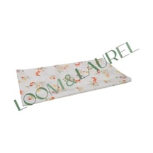 Loom & Laurel Baskılı Yıkanabilir Masa Örtüsü Mutfak Bahçe Piknik Masa Örtüsü Kırmızı Ağırlıklı Çiçek Desenli 140x140 Acı Kahverengi