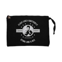 Muhammad Ali Butterfly Siyah Clutch Astarlı Cüzdan / El Çantası Siyah