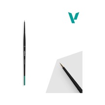 Vallejo B01004 No 4 Yuvarlak Uclu, Doğal Saç Kıllı, Yassı Saplı, Profesyonel Boya Fırçası